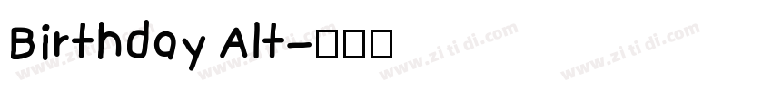 Birthday Alt字体转换